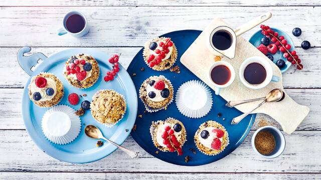 Möhrenmuffins mit Topping