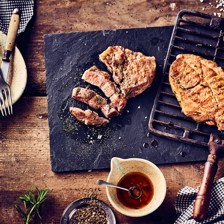 Nackensteak mit Paprika