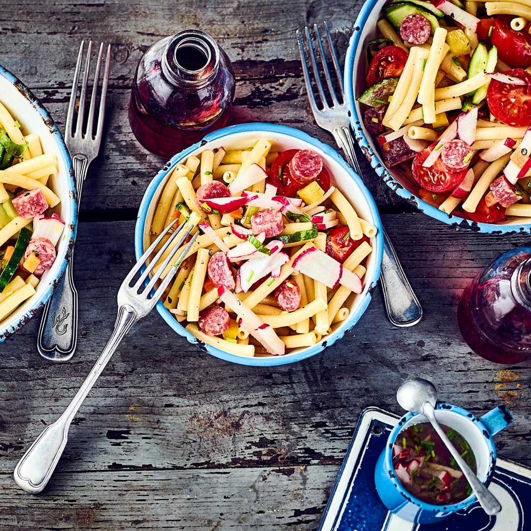 Nudelsalat mit Radieschen