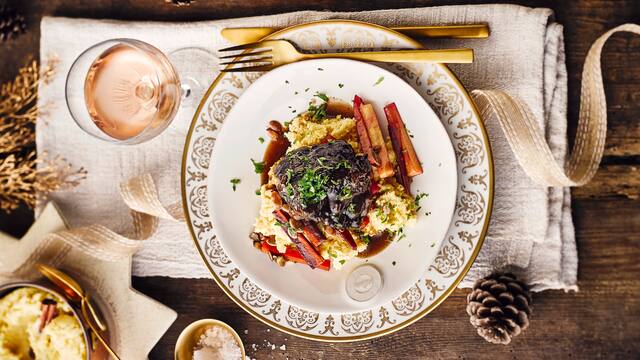 Ochsenbäckchen mit Polenta