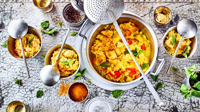 One Pot Reis mit Chicken Curry