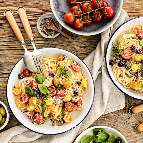 One Pot Spaghetti mit Tomaten