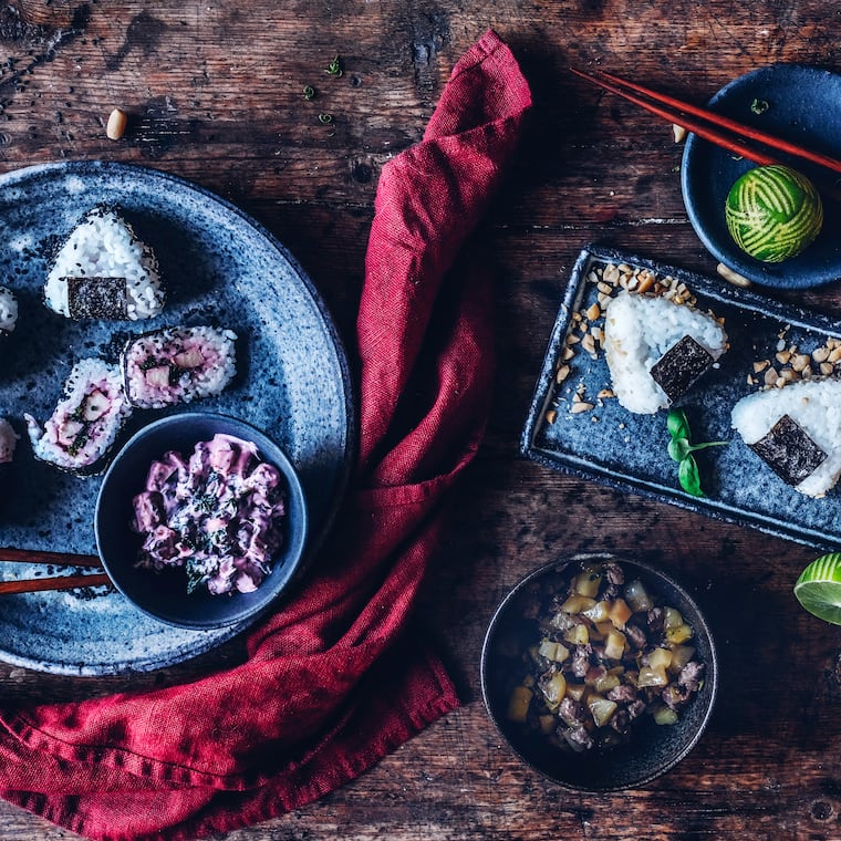 Onigiri mit zweierlei Füllung