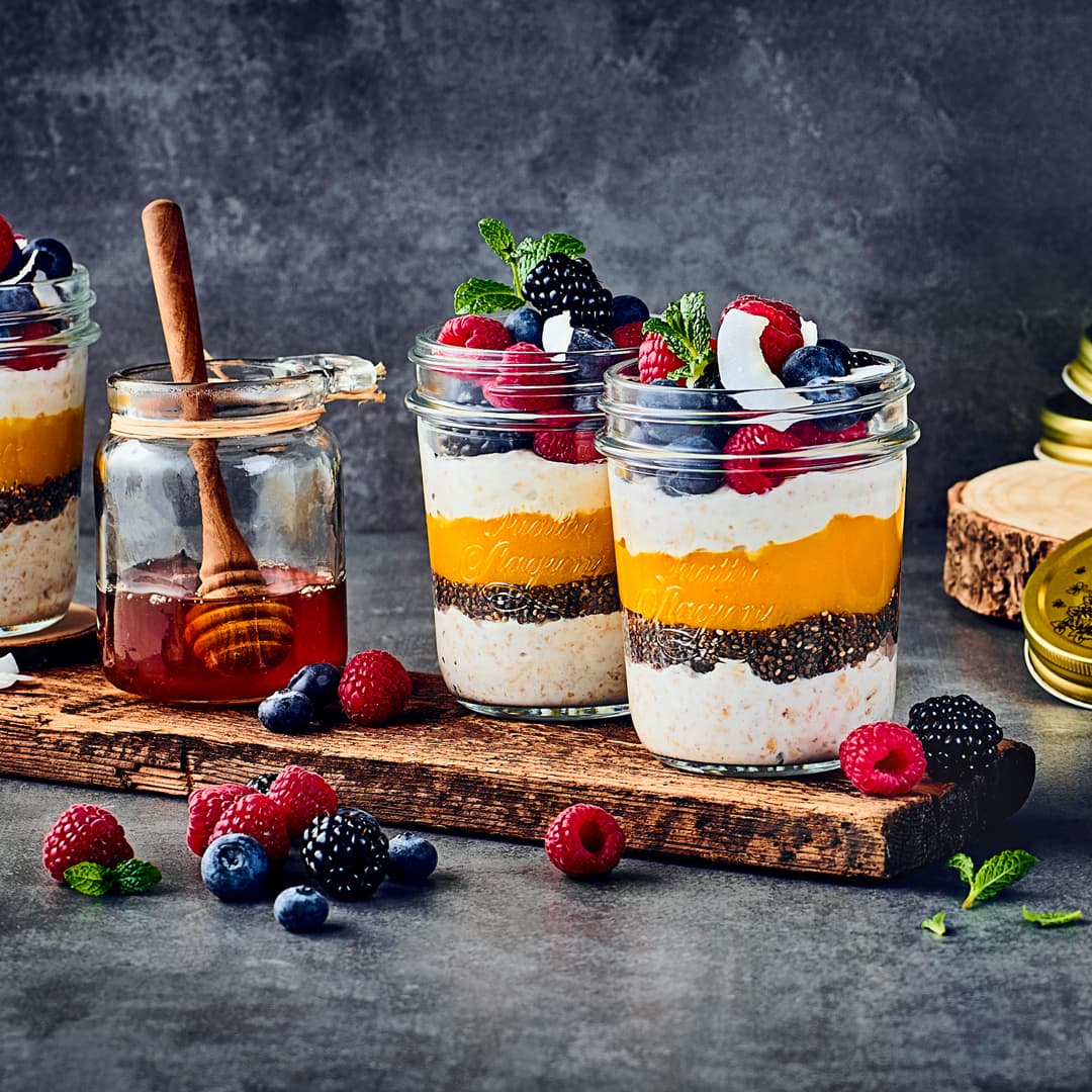 Overnight Oats mit Beeren