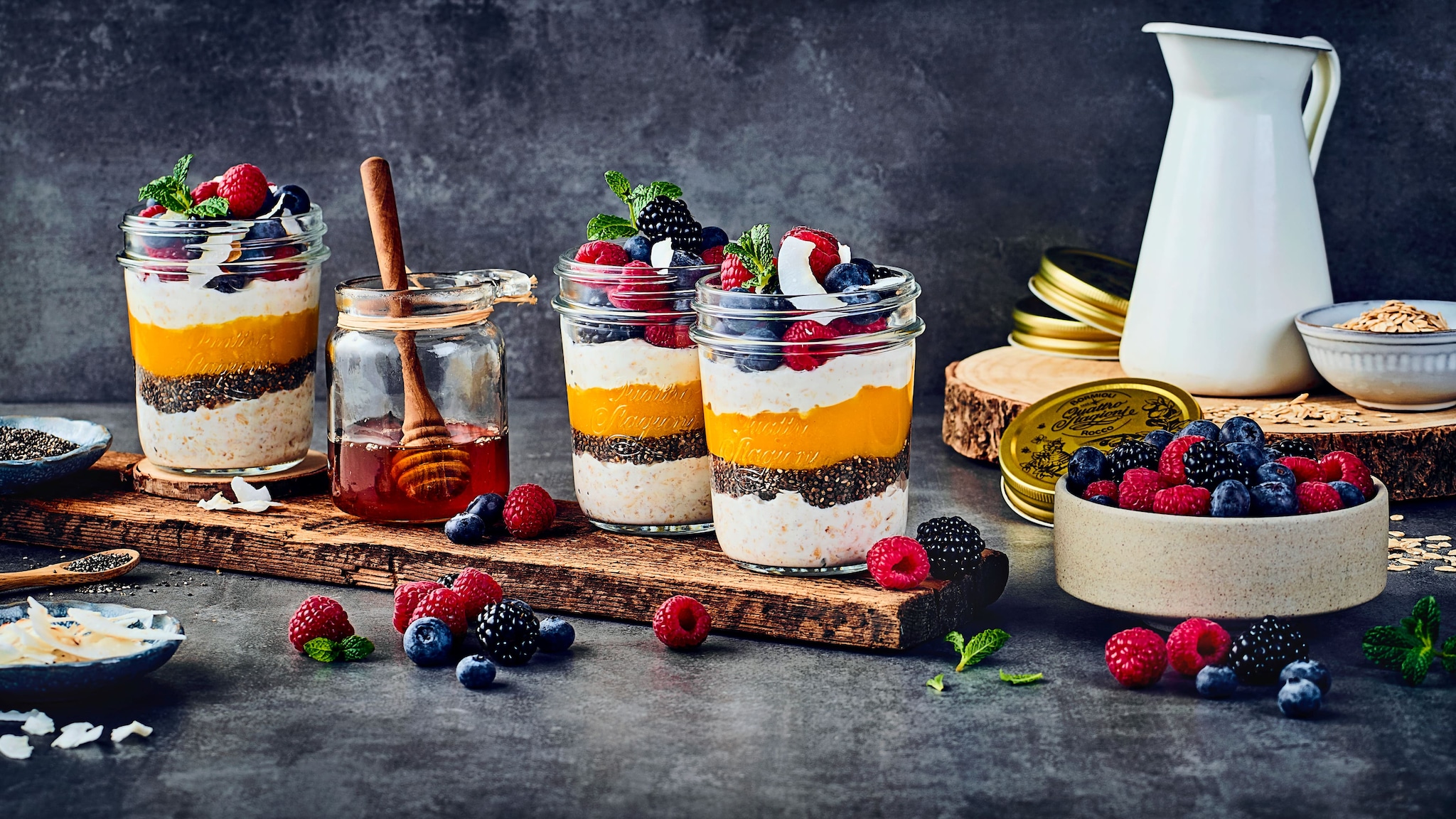 Overnight-Oats mit Beeren