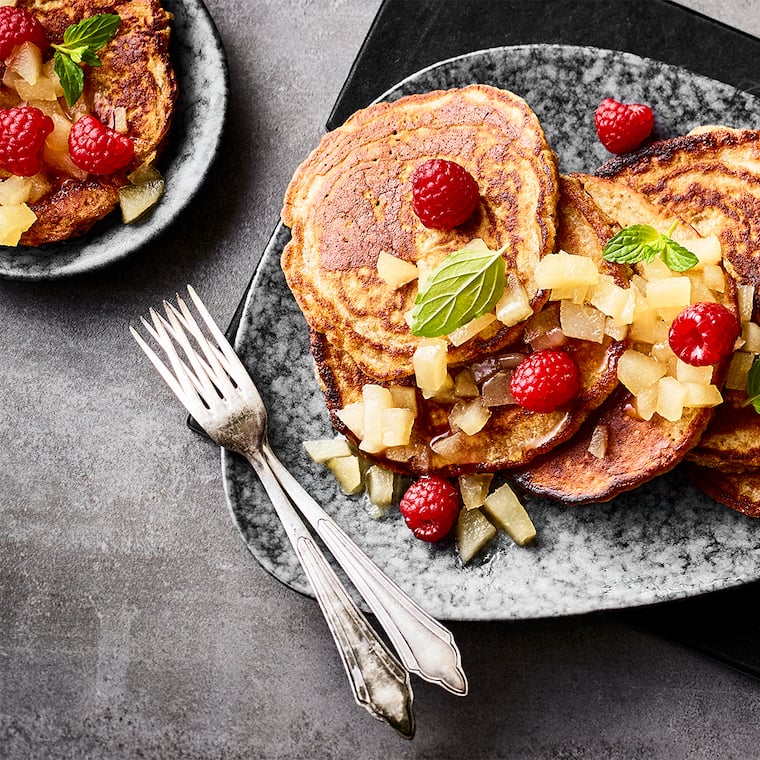 Pancakes mit Quinoa-Pops