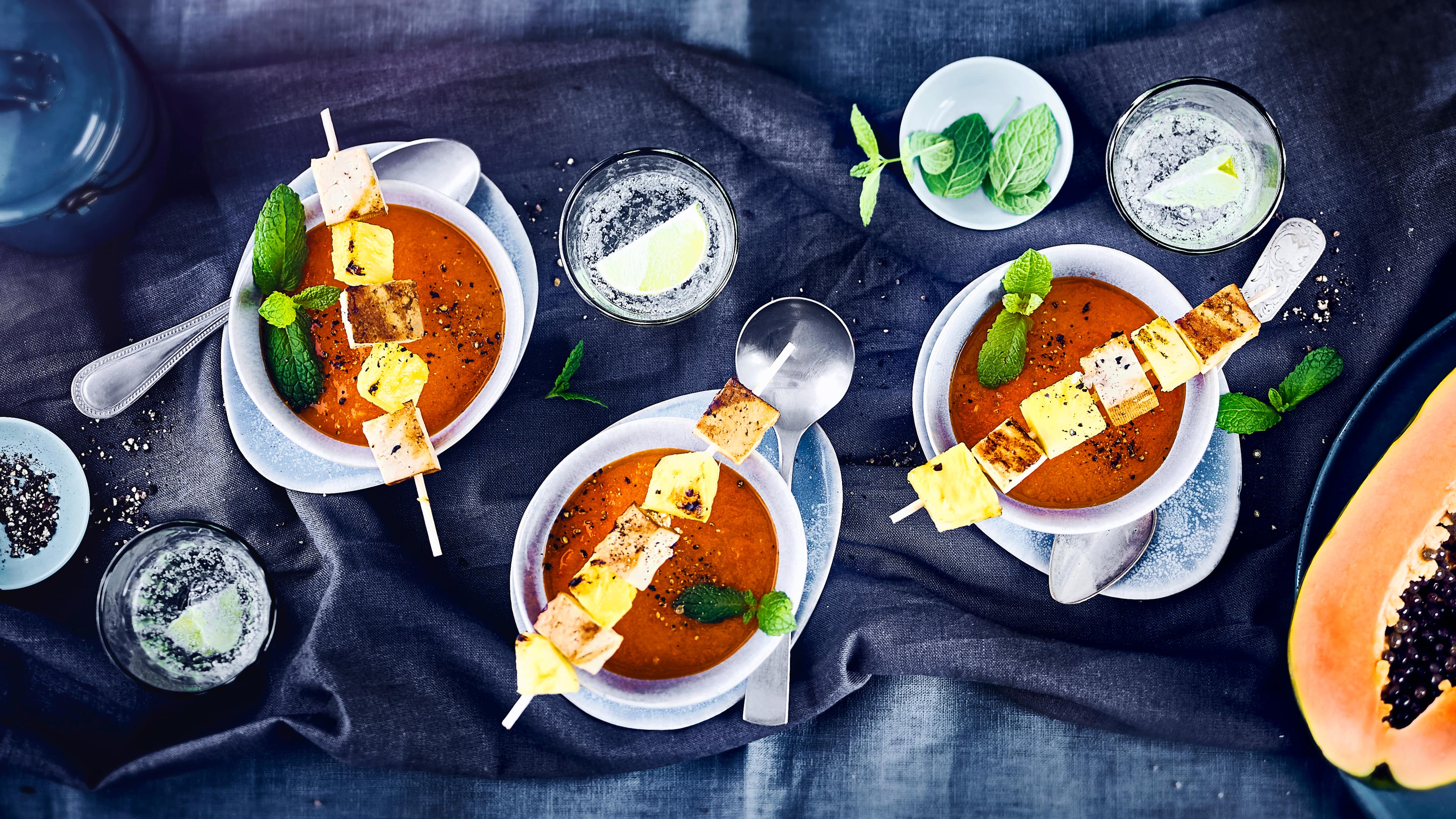 Paprika-Papaya-Suppe