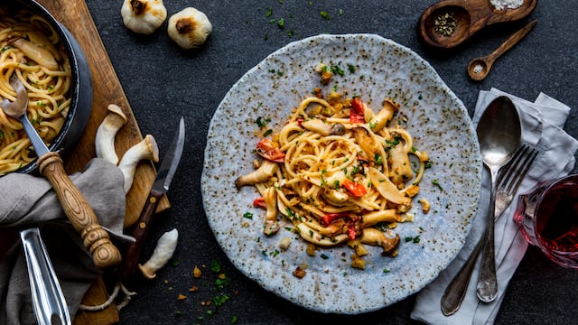 Pasta mit Kräuterseitlingen