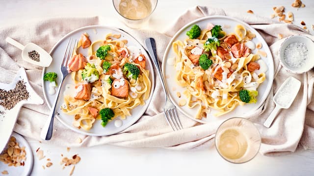 Pasta mit Lachs & Brokkoli