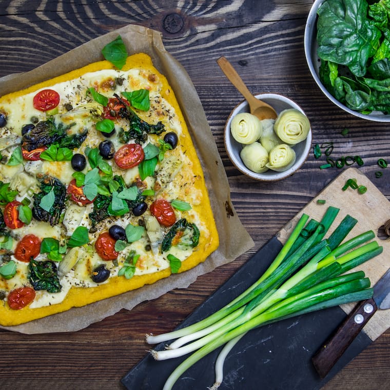 Polenta-Pizza