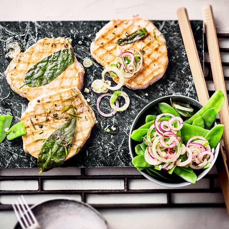 Gegrillte Rückensteaks