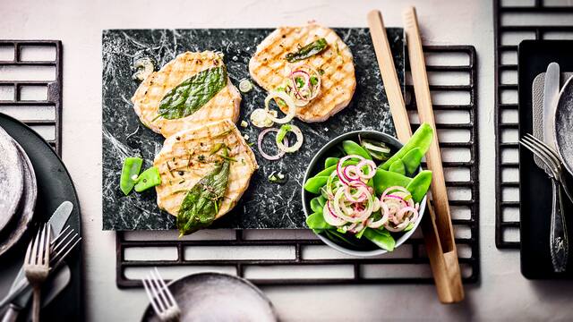 Gegrillte Rückensteaks