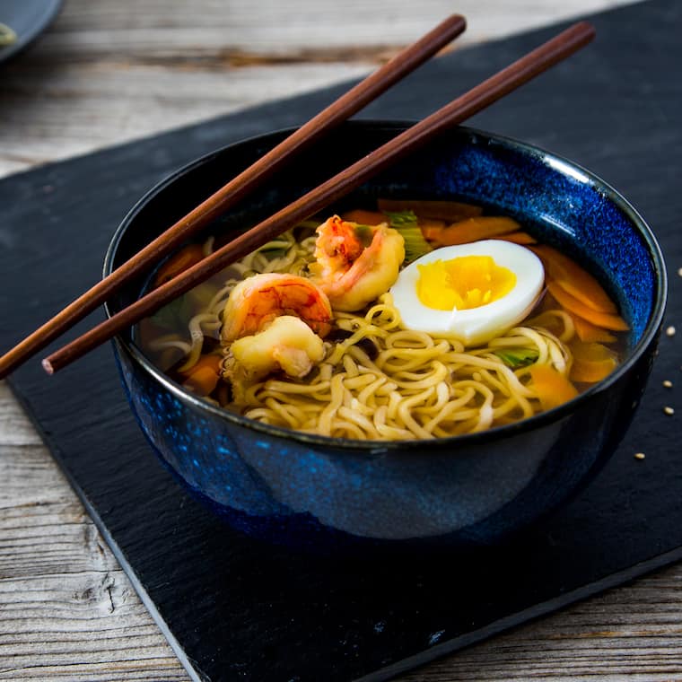 Ramen mit Riesengarnelen