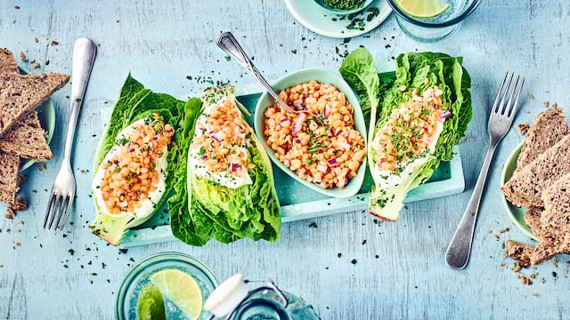 Römischer Salat mit Linsen