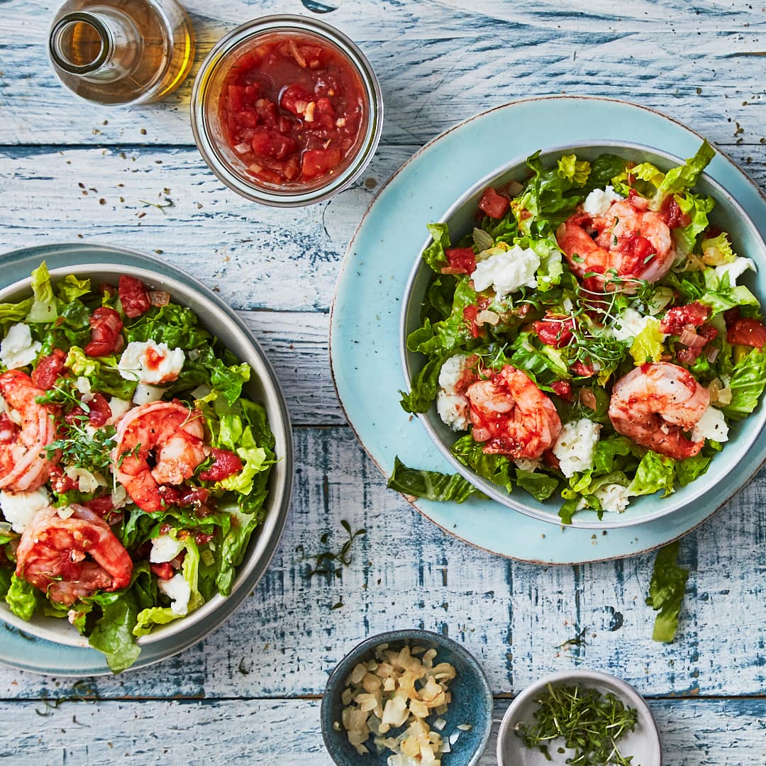 Bunter Salat mit Garnelen - Rezept | EDEKA