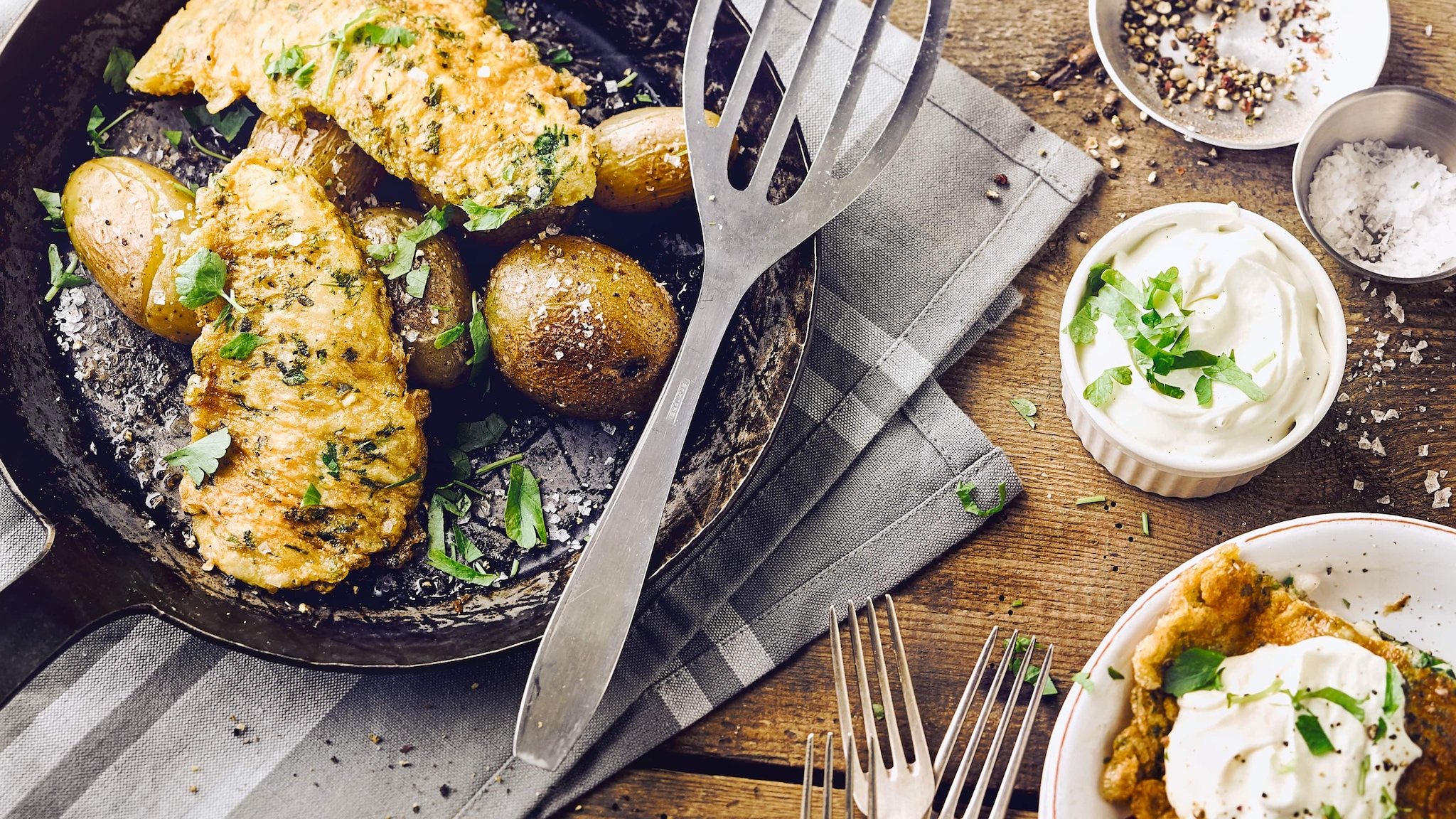 Rotbarsch im Kräuterei 