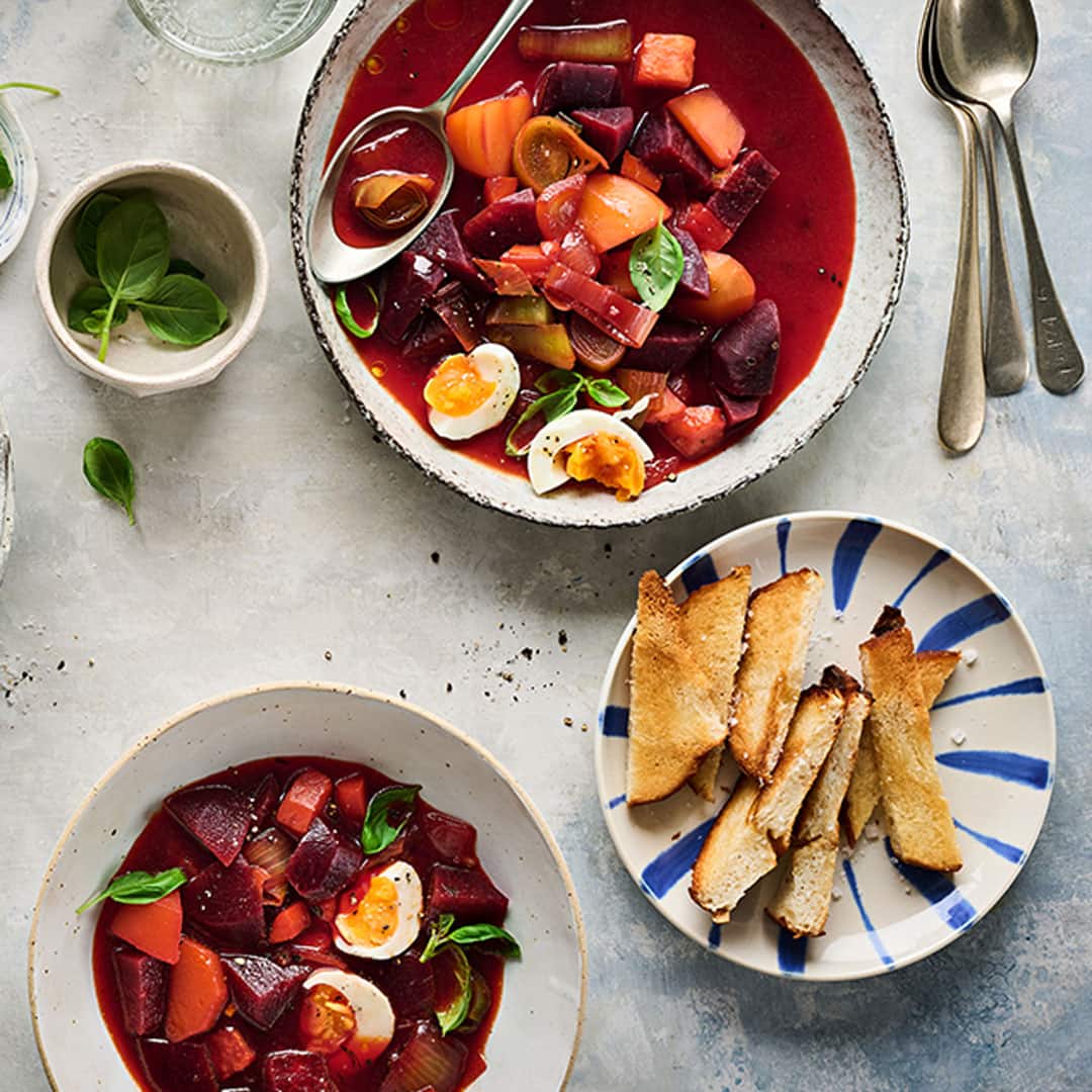 Rote-Bete-Eintopf mit gekochtem Ei - Rezept | EDEKA