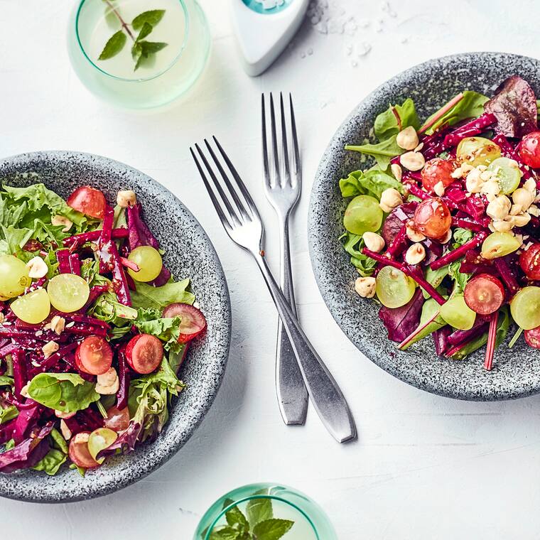 Rote-Bete-Salat mit Trauben