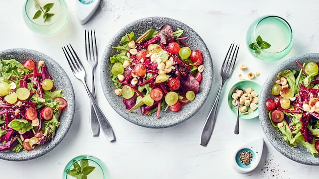 Rote-Bete-Salat mit Trauben