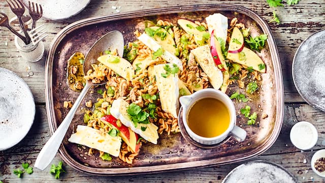 Rote-Linsen-Pasta-Salat