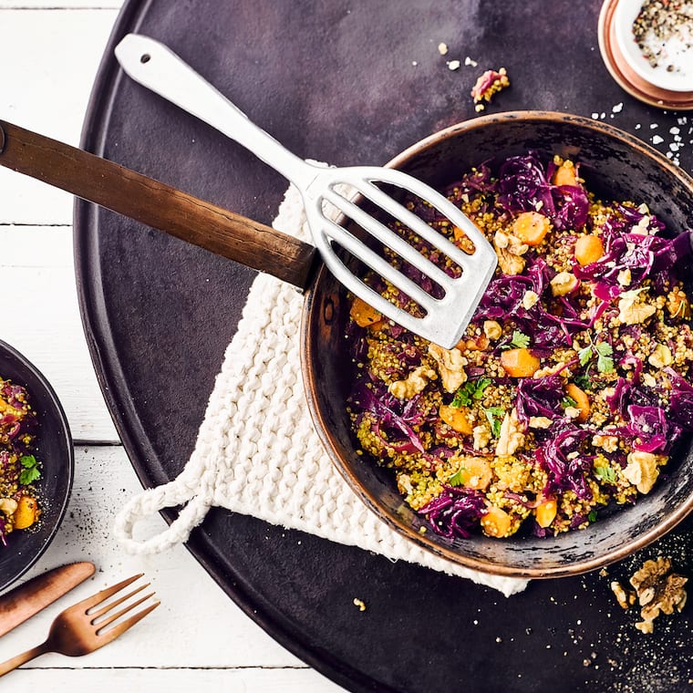 Rotkohl-Quinoa-Pfanne