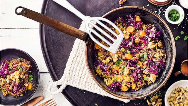 Rotkohl-Quinoa-Pfanne