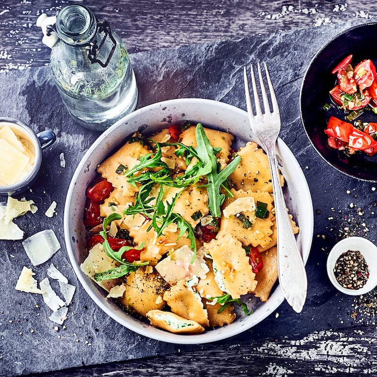 Rucola-Ricotta-Ravioli