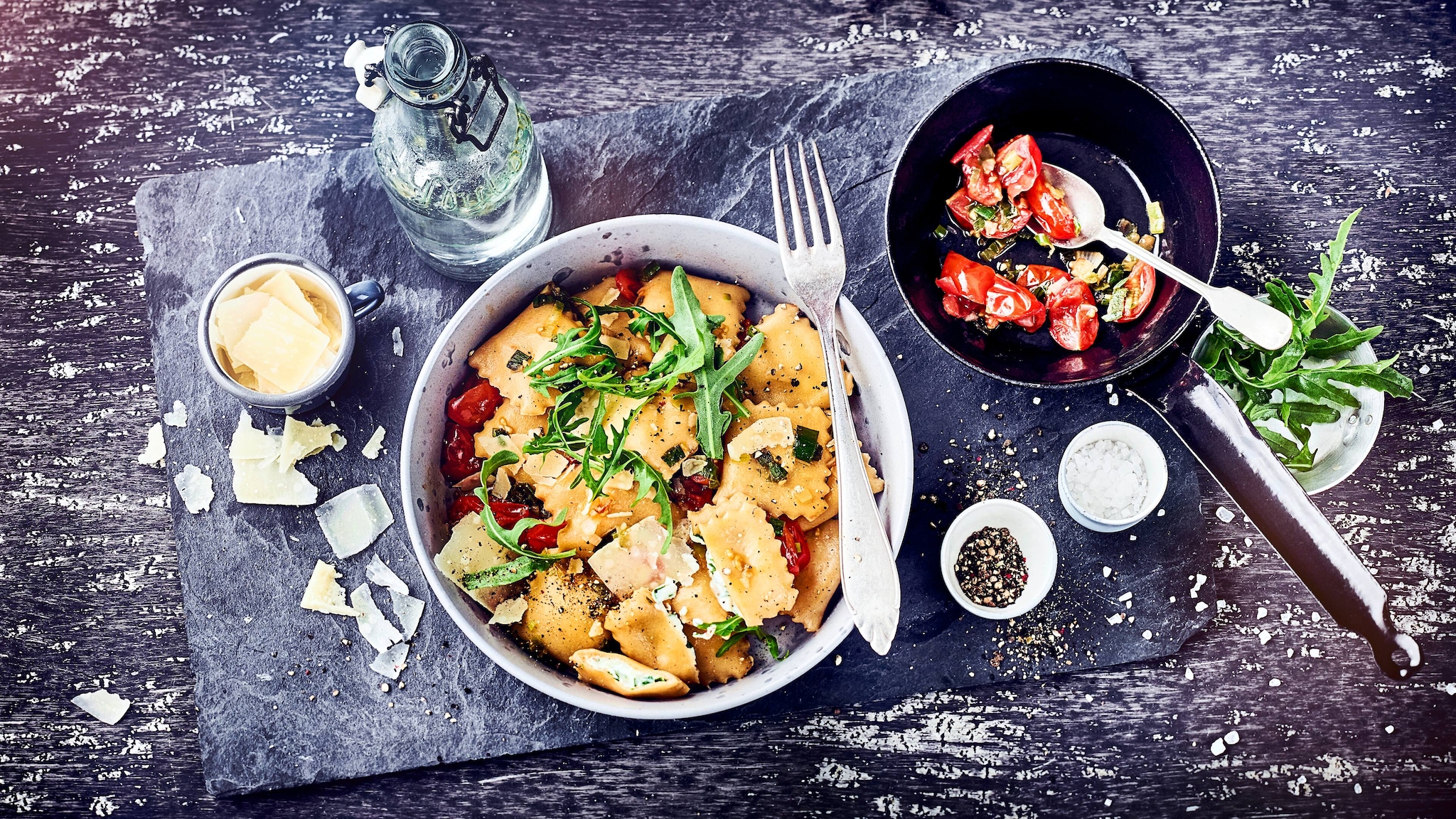 Rucola-Ricotta-Ravioli