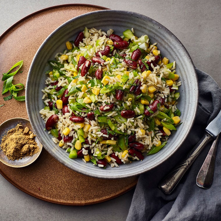 Salat mit Kidneybohnen und Mais