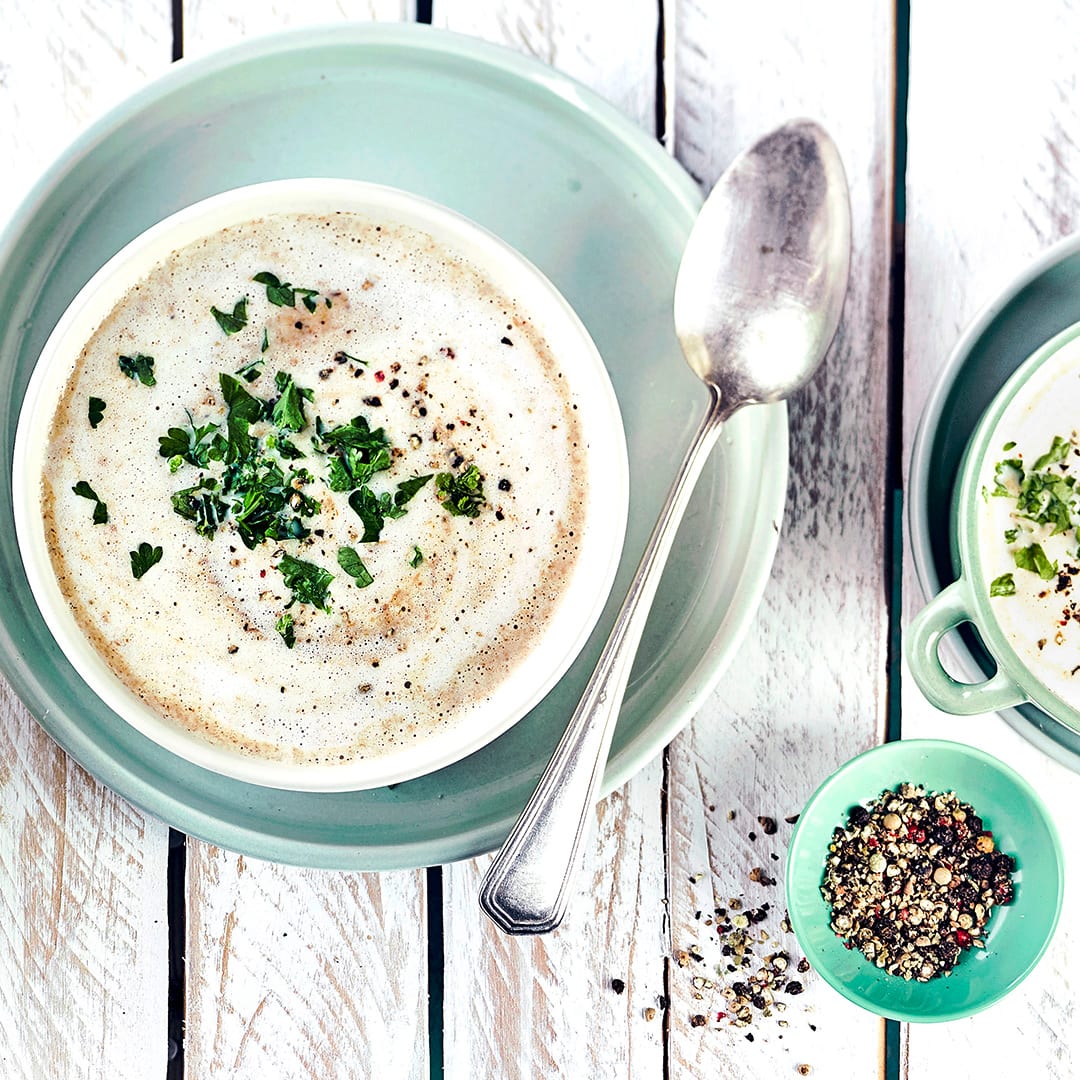 Schaumsüppchen von Pilzen