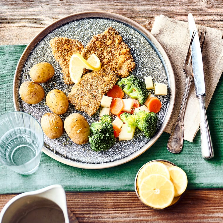 Schnitzel mit krosser Panade