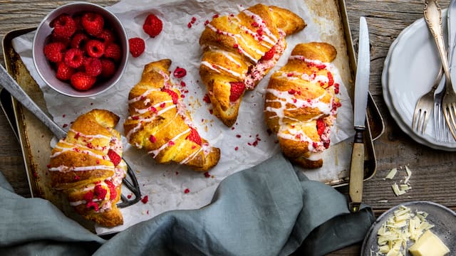 Schoko-Himbeer-Croissants