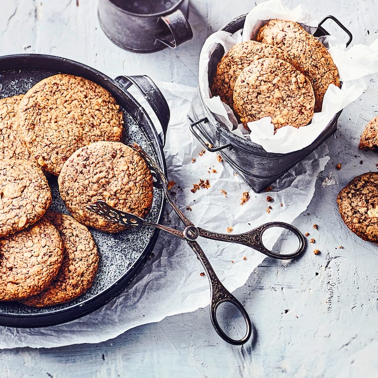 Schokoladen-Cashew-Cookies