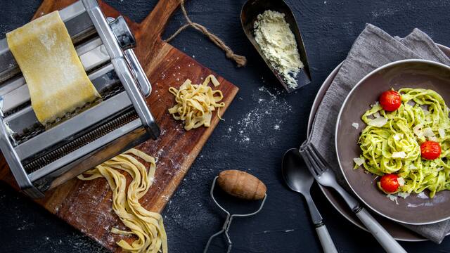 Selbstgemachte Tagliatelle