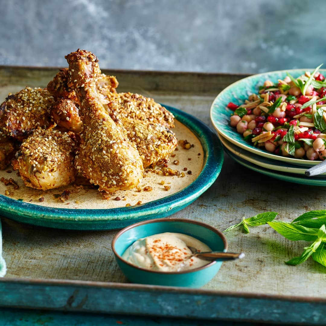 Sesam-Hähnchenschenkel 