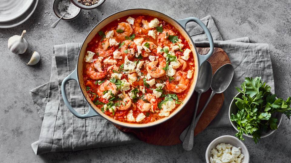 Shrimps Saganaki