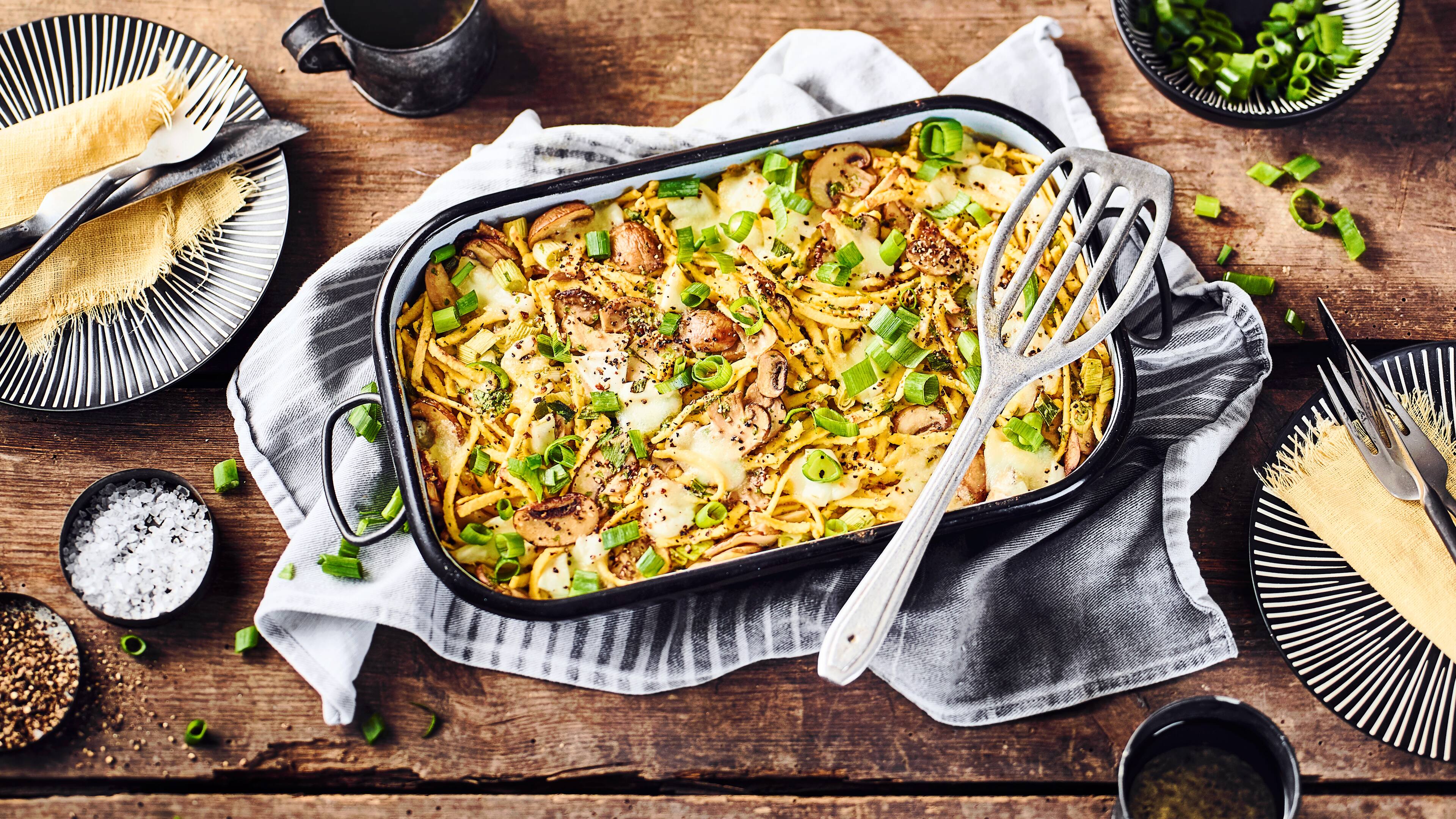 Spätzle-Pilz-Pfanne