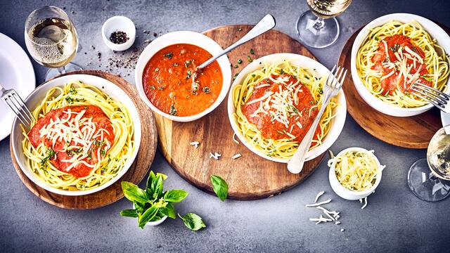 Spaghetti mit Paprika-Sauce