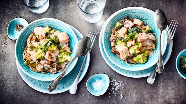 Spaghetti mit Lachs-Soße