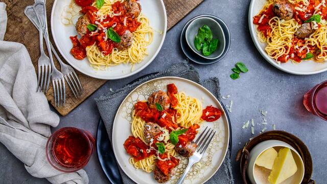 Spaghetti mit Meatballs