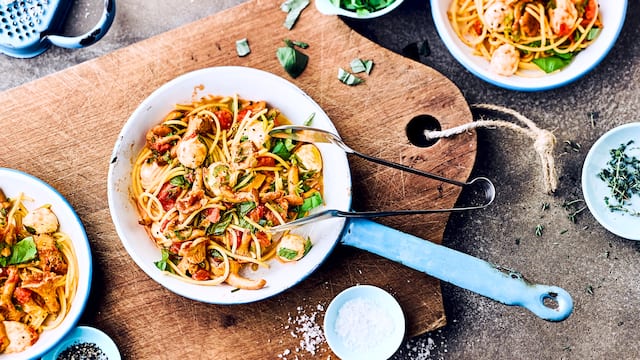 Spaghetti mit Pfifferlingen