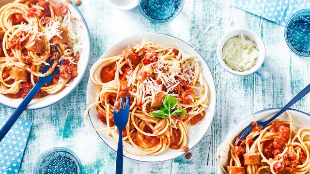 Spaghetti-Würstchen