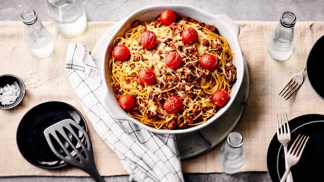 Spaghettiauflauf mediterran