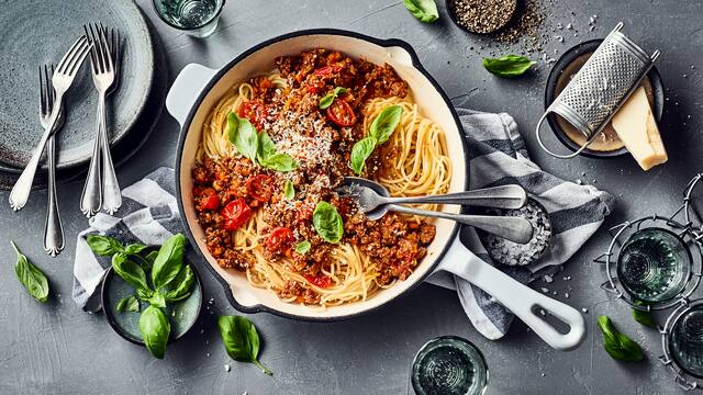 Spaghettipfanne mit Hack