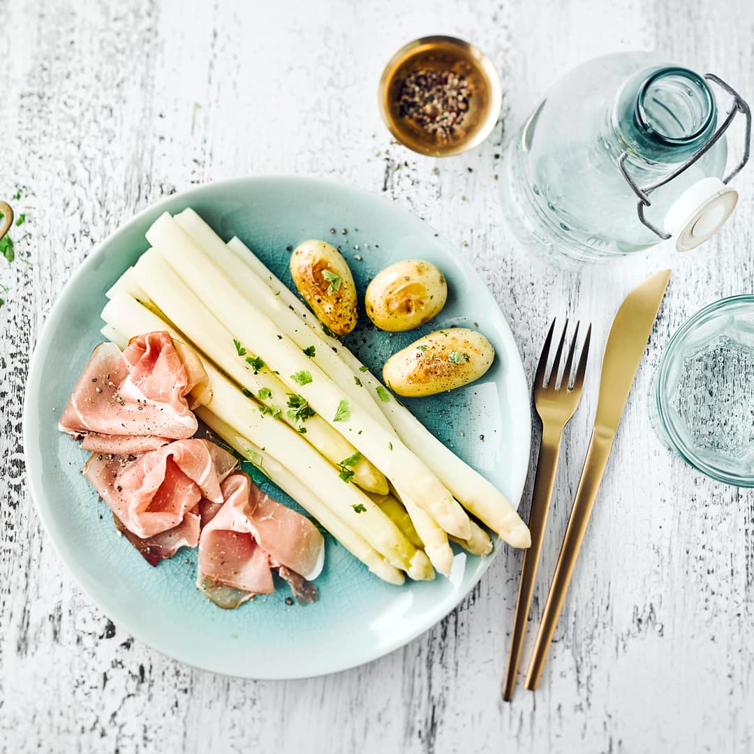 Spargel mit Schinken 