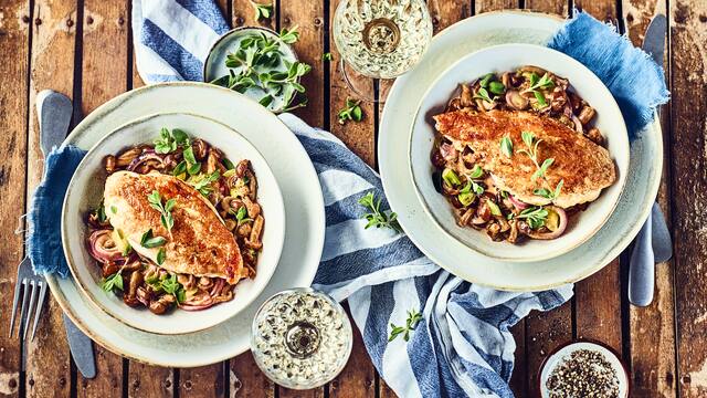 Stockschwämmchen mit Huhn