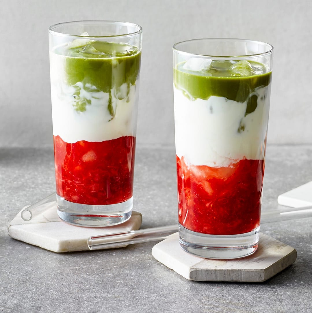 Strawberry Matcha Latte