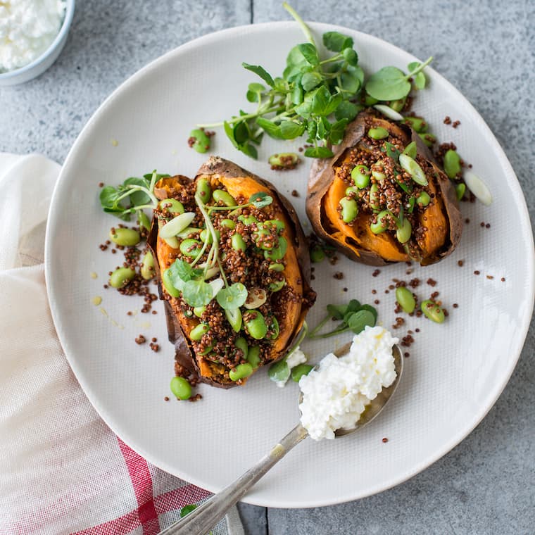 Süßkartoffeln mit Quinoa