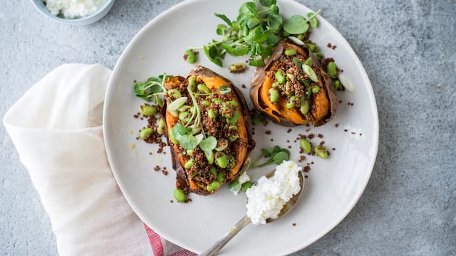 Süßkartoffeln mit Quinoa