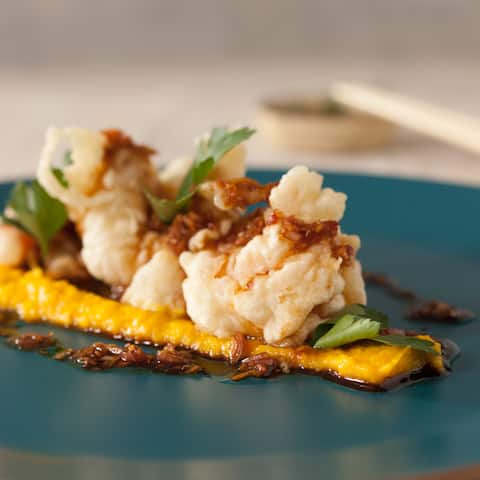 Tempura Garnelen mit Kürbis 